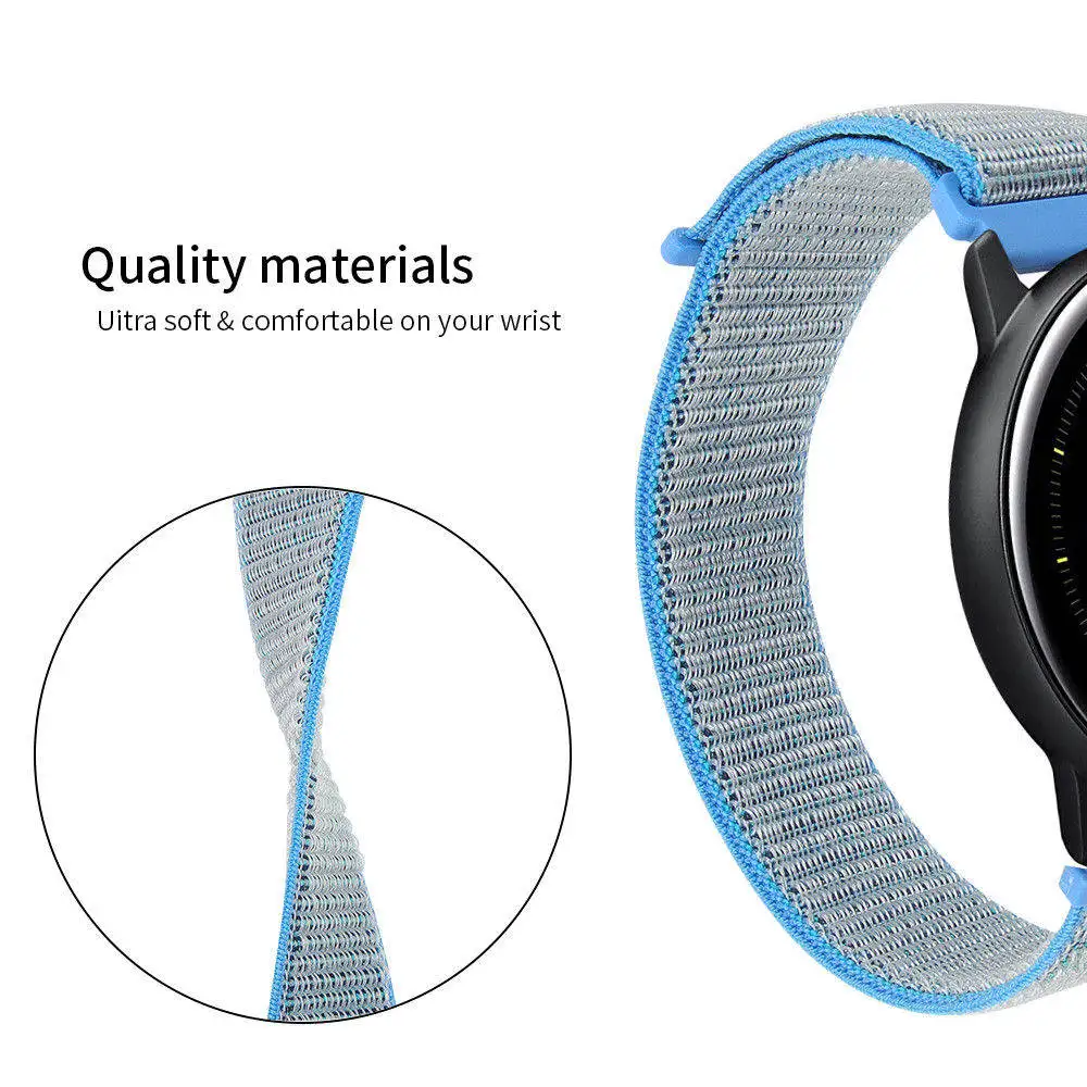Красочные спортивные часы с нейлоновым ремешком для Galaxy watch active smart watch ремешок для samsung Galaxy 42 мм ремешок для замены часов 20 мм