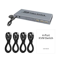 kvm switch hdmi compatible 4k 4 input 1output switcher multi screen collaboration hd video keyboard mouse switcher controller