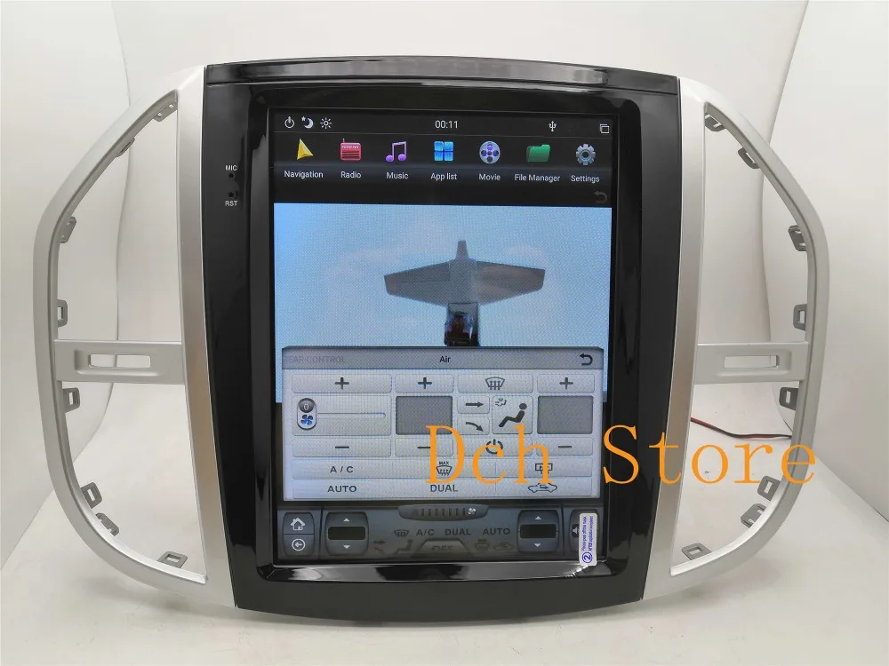 12,1 ''вертикальный экран Tesla стиль Android 8,1 автомобильный DVD gps Navi плеер Радио стерео для Mercedes Benz Vito Metris PX6