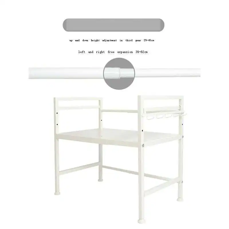 

Dish Drainer Cosas Especias De Cozinha Adjustable Microwave Shelf Cuisine Mutfak Cocina Organizador Kitchen Storage Rack Holder