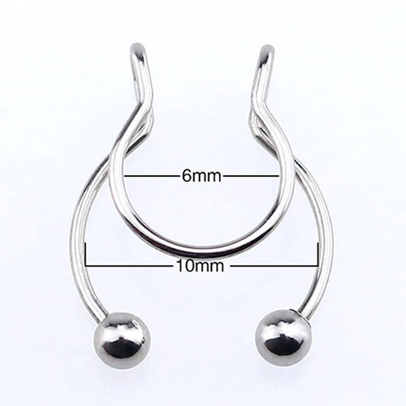 2021 Fake Piercing Nose Ring Alloy Hoop Septum Rings For Women Fashion Body Jewelry Gifts Magnetic | Украшения и аксессуары