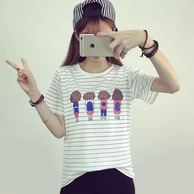 2020 Женская модная футболка футболки с коротким рукавом|Футболки| |