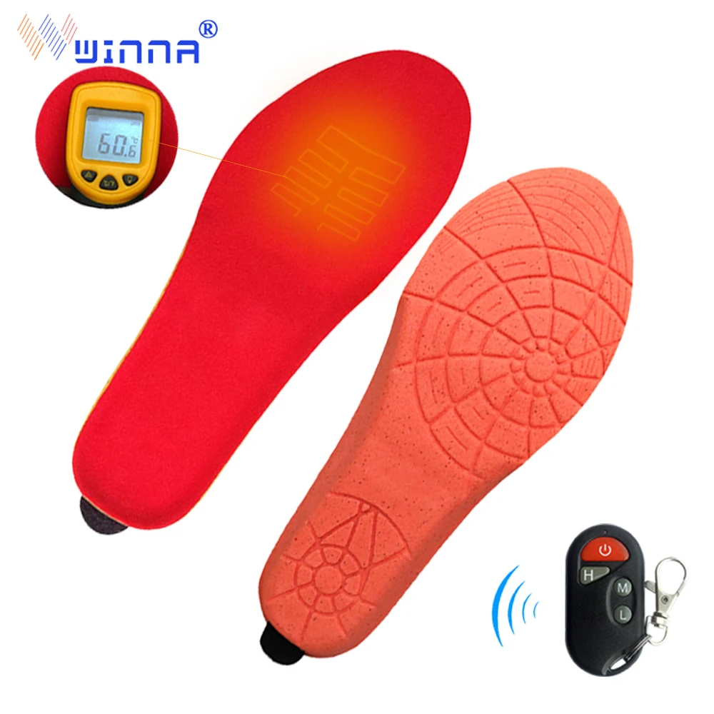 WINNA новые USB нагревательные Стельки зимние Бархатные удерживающие тепло женские