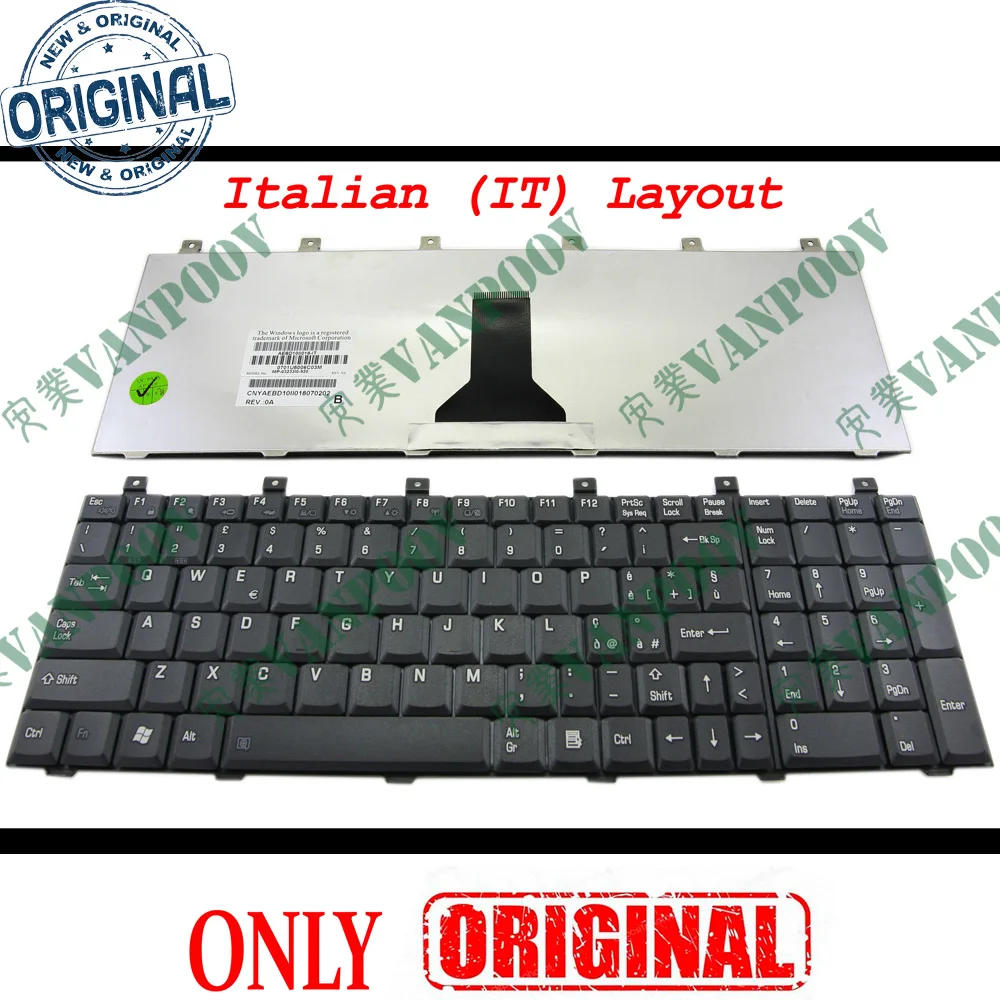 

Новая клавиатура для ноутбука Toshiba Satellite M60 M65 P100 P105 Pro L100 Black IT (итальянский) * Verion - MP-03233I0-920