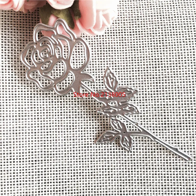 Розовато Цветочные высечки Металлические высекальные штампы для скрапбукинга