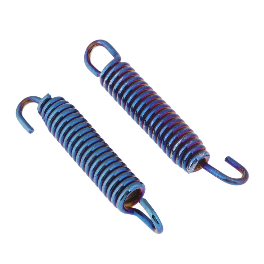 2x Пружинные Крючки из нержавеющей стали для мотоцикла глушитель выхлопной трубы