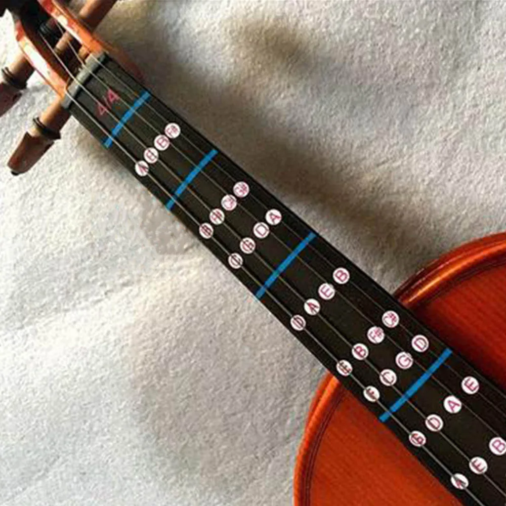

1/8-4/4 Practice Beginners Violin Fiddle Educational Finger Guide Fingerboard Sticker Label Intonation Chart Music Tools