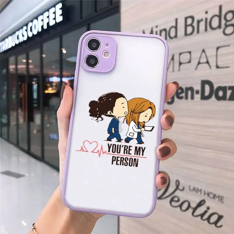 

Greys Anatomy Phone Cases Matte For iPhone 12 Mini 11 Pro XR XS Max 7 8 Plus X Hard PC Back Cover