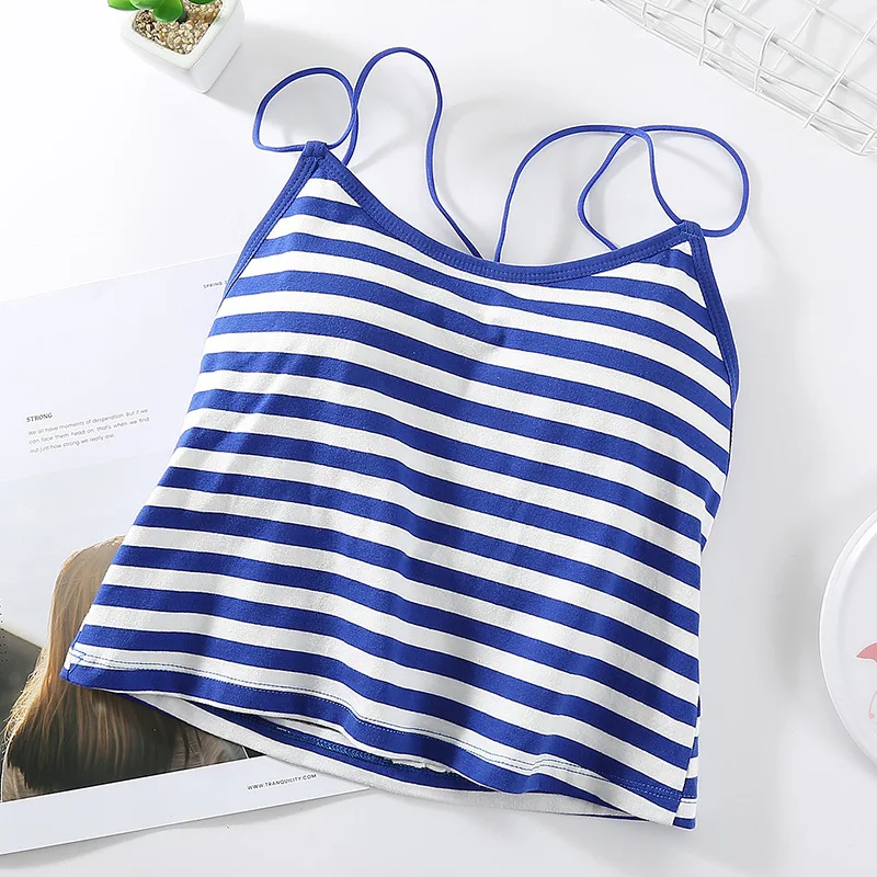 Летний укороченный топ на бретелях для женщин красивый удобный жилет без рукавов