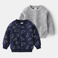 new 2021 kids spring autumn hoodies sweatshirts boys cartoon dinosaur print o neck pullover sweatshirt children sports tops