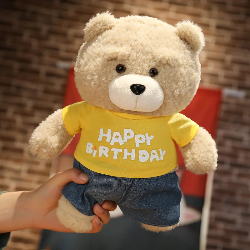 Плюшевый мишка тедди 30 см с тканью плюшевые игрушки мягкие медведь плюшевая