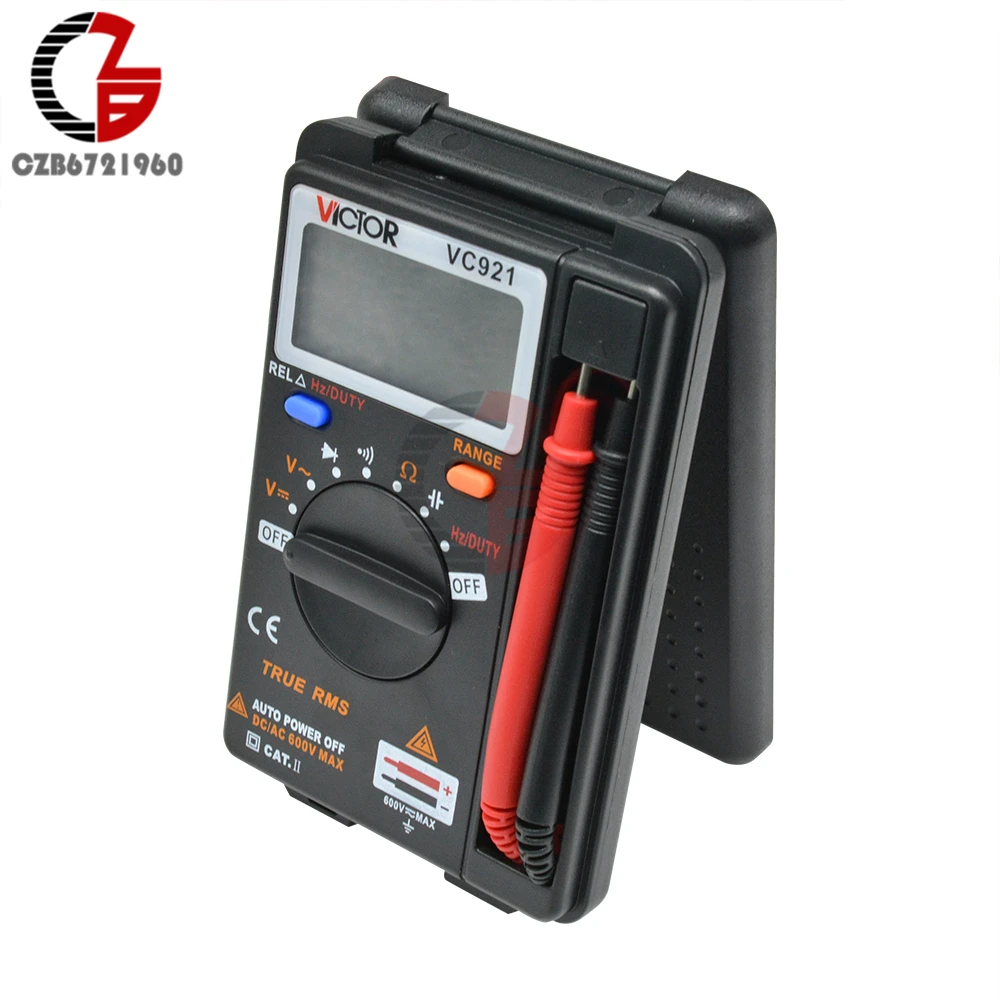 

VC921 Mini Digital Voltmeter Ammeter True-RMS Auto Range Frequency AC/DC Voltage 4000 Counts Pocket Size Meter
