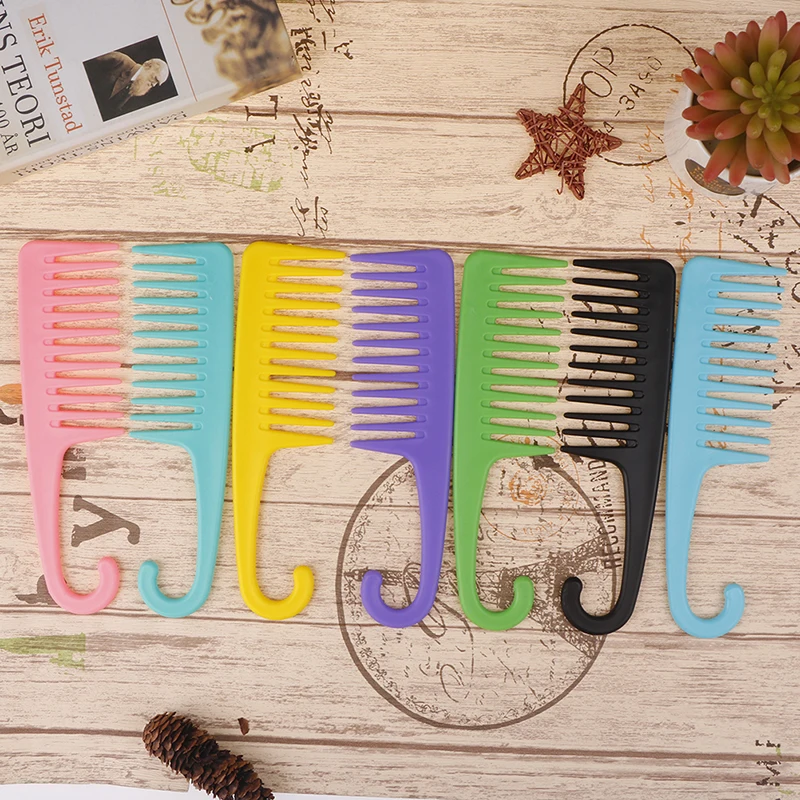 Large WideTooth Detangling Comb with Hook Handle for Reducing Hair