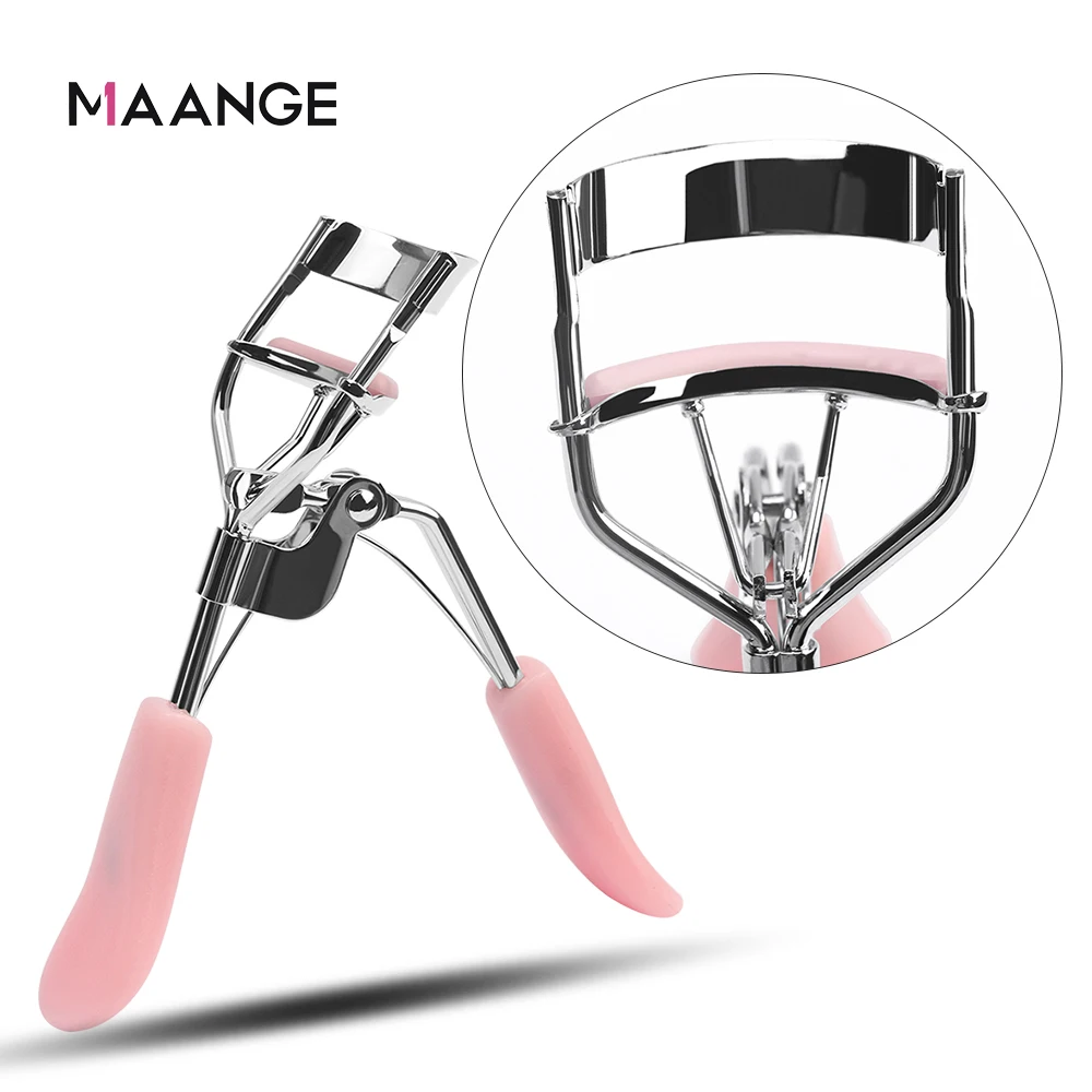 

MAANGE 1Pc Pro Makeup Eyelash Curler Beauty Tools Lady Women Nature Style Cute Eyelash Handle Curl Eye Lash Curler random color