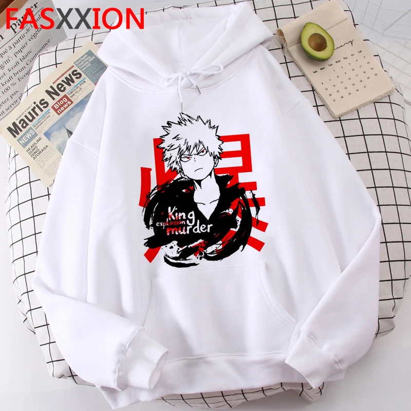 

my hero academia bakugou todoroki boku no hero bnha hoodies male printed harajuku male hoody sweatshirts Oversized anime