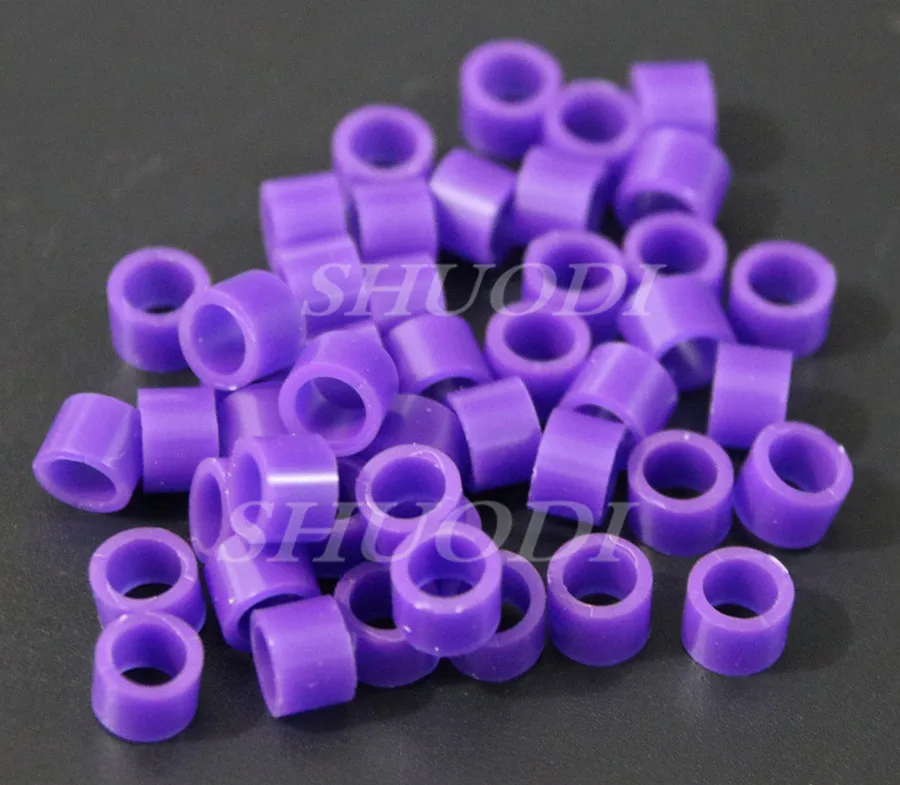 50 pcs Purple 50 шт многоцветные автоклавные универсальные стоматологические универсальные силиконовые инструменты кольца с кодовым цветом(диаметр 5 мм - Цвет: 50 pcs Purple