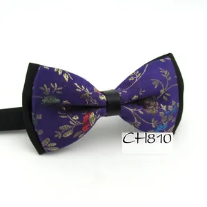 Imported Satin Bow Tie Chinese Style Special Butterfly Men's Bowknot Flower Polyester Adult Multicolor Stage 