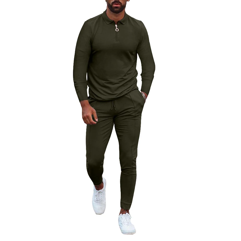 

Casual Men's Sportswear, Leggings, Sports Fitness Clothes, Men's Clothing, Two-Piece Workout Trousers, Long-Sleeved Short Suit