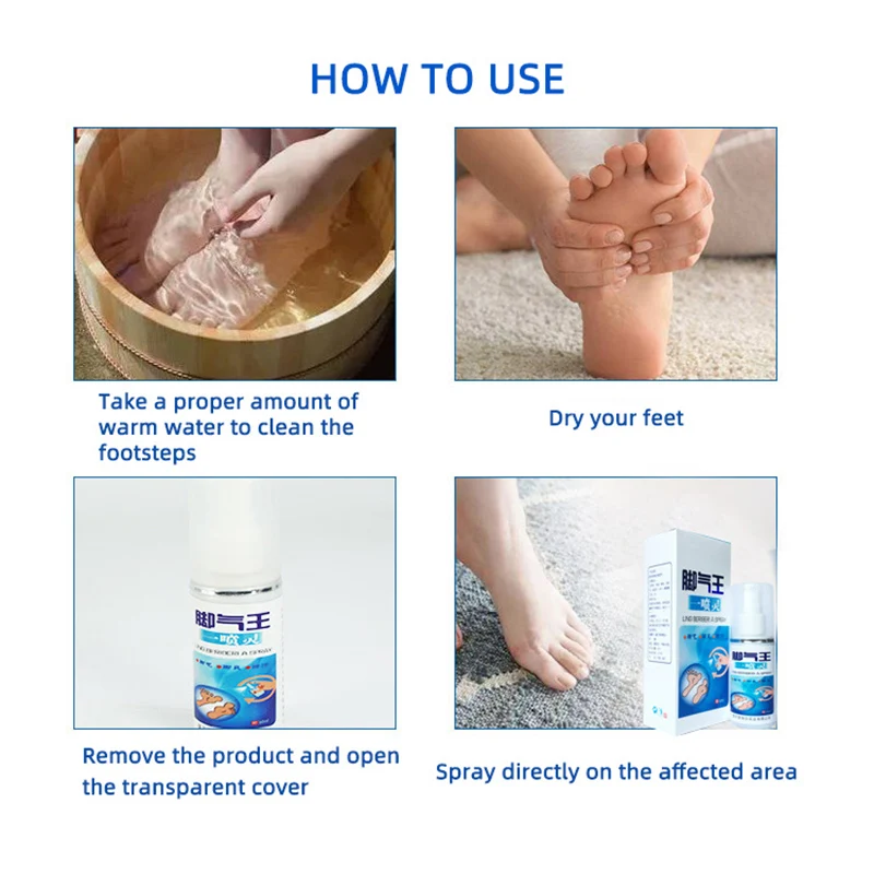 1PC Remove Foot Odor Sweat Antibacterial Bacteriostatic Plant Herb Spray Sterilization 60ML | Красота и здоровье