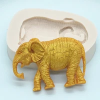 luyou diy cute elephant silicone cake fondant molds cake decoration tools resin candle molds kitchen baking accessories fm1362