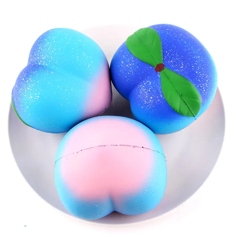 

11CM Galaxy Honey Peach Squeeze Toy Cream Scented Slowly Rising Squeeze Strap Kids Fidget Toys juguetes para nios