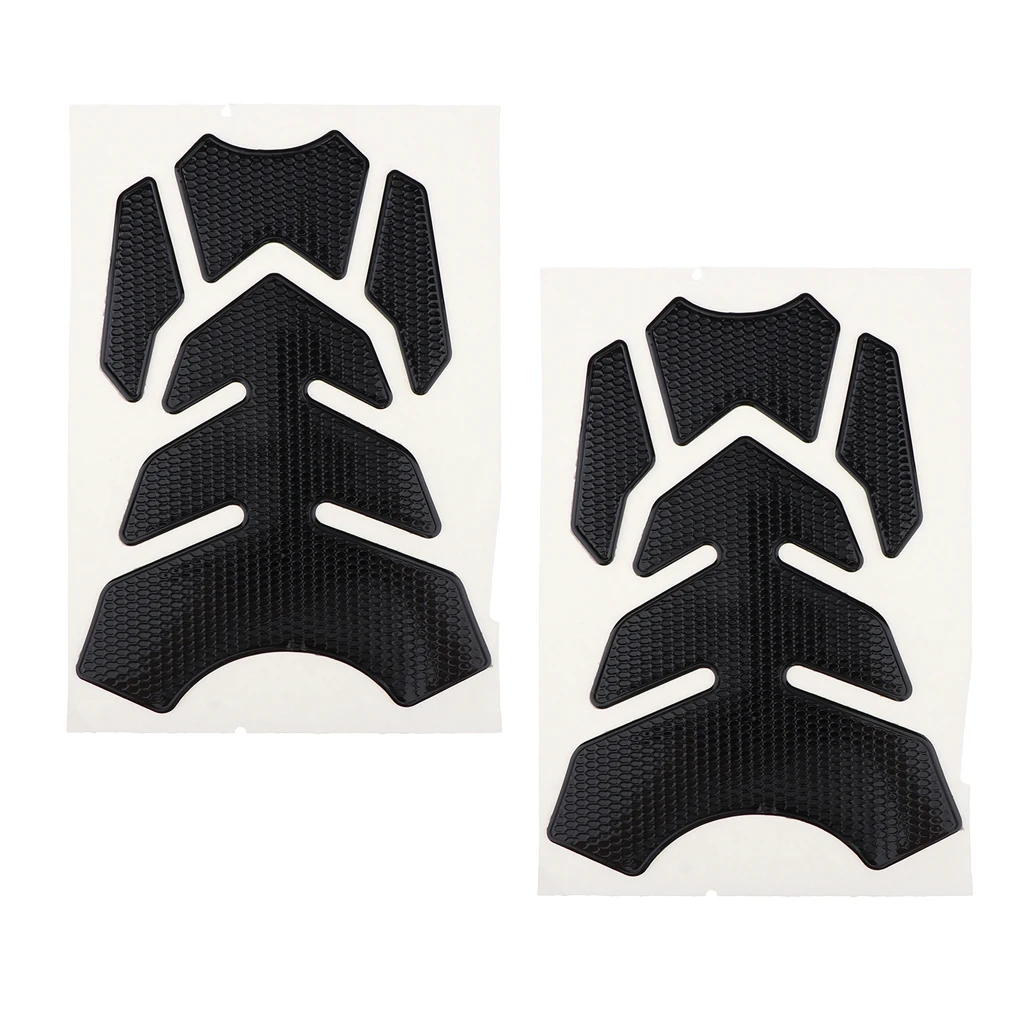 

2PCS Carbon Fuel Gas Tank Cap Pad Tank Pad Decal Compatible for Motorbike