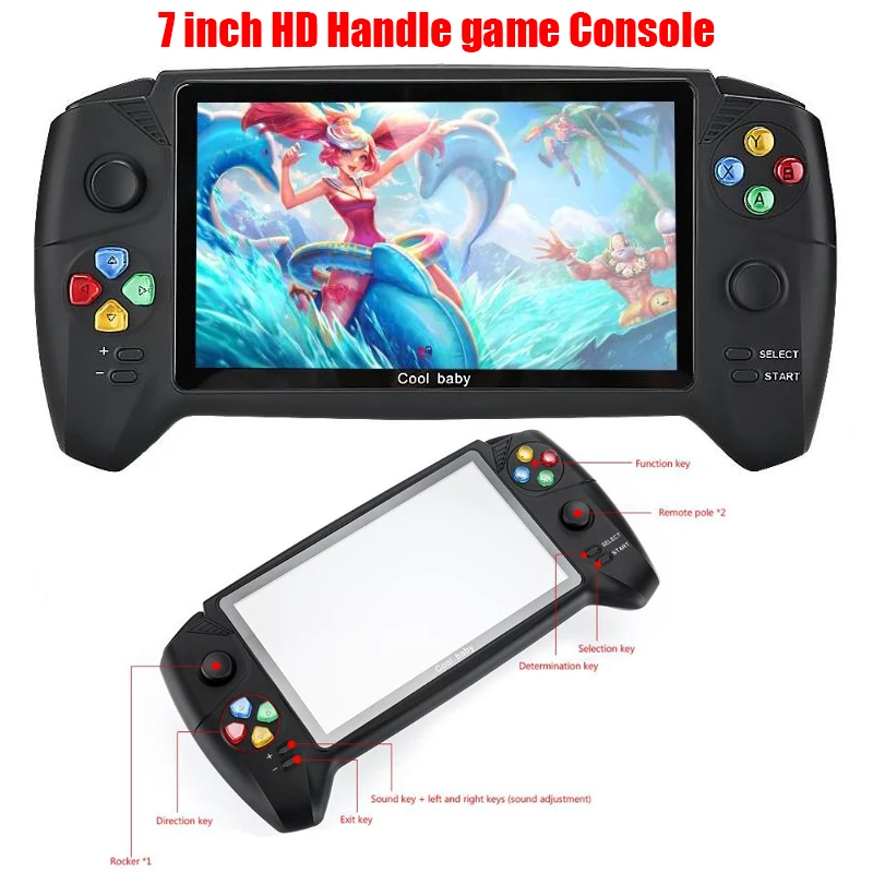 Новая портативная игровая консоль HD 7 дюймов поддержка видов эмуляторов макс. 48 г