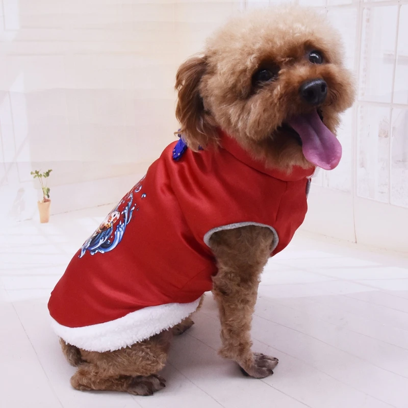 Костюм для домашних животных с хлопковой подкладкой теплый костюм китайским