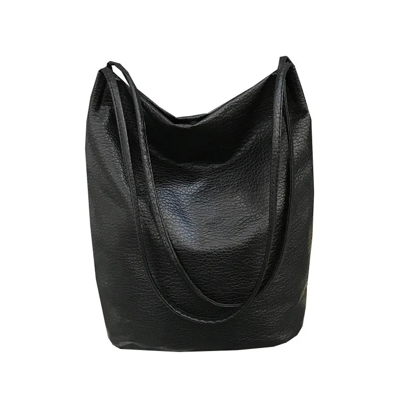 

Hot Sale Large Women's Bag Large Capacity Shoulder Bags High Quality PU Leather Shoulder Bags Ladies Wild Bucket Bags