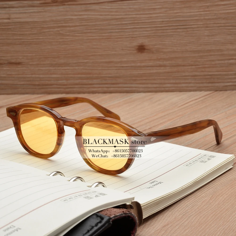 Новинка, винтажные Круглые Солнцезащитные очки из ацетата, lunette soleil femme, Ретро стиль, брендовые дизайнерские солнцезащитные очки для женщин и мужчин, oculos de sol, красные линзы