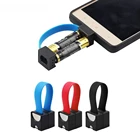 Портативное аварийное зарядное устройство для телефона с питанием от 2 батареек AA с разъемами Micro USBA pple для универсального телефона
