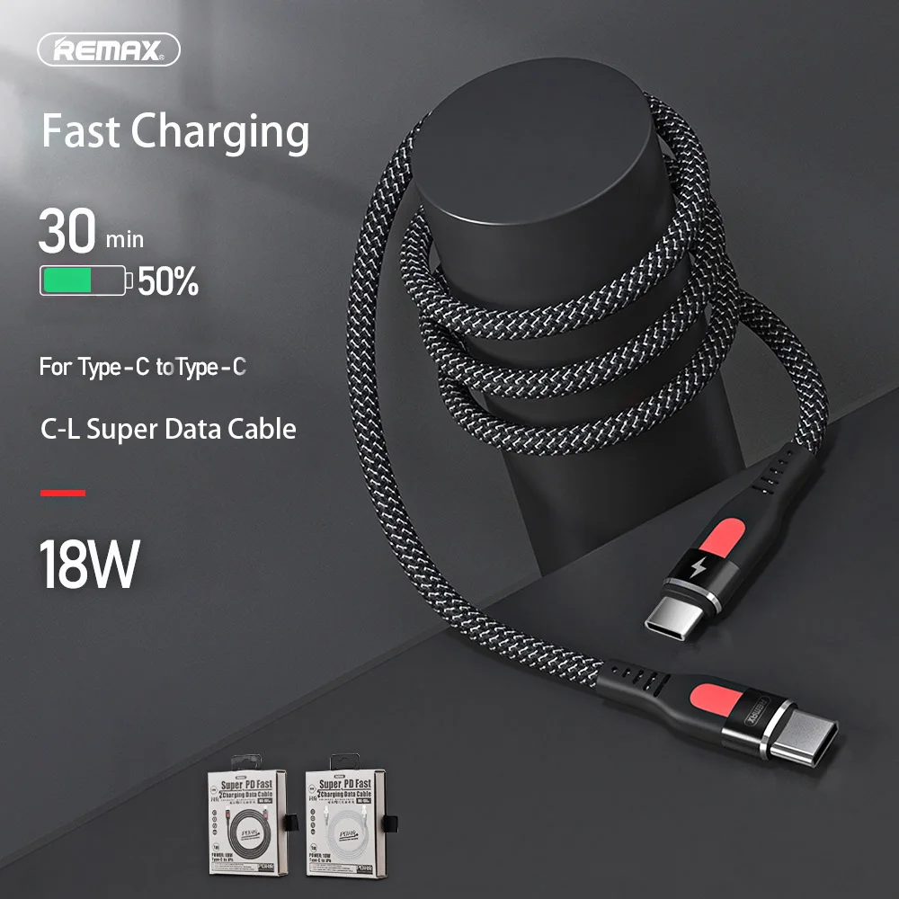 Кабель зарядный Remax с USB Type-C на Lightning 18 Вт | Мобильные телефоны и аксессуары