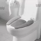 1 пара утолщенных чехлов для сидений унитаза, бытовая моющаяся Крышка для унитаза, универсальная подушка в стиле пасты, аксессуары для ванной комнаты