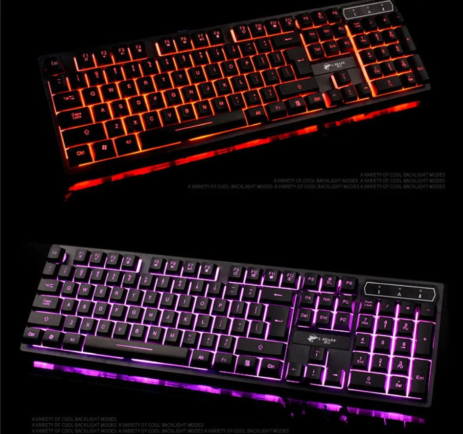104 набор игровых клавиатур с RGB подсветкой проводная эргономичная клавиатура