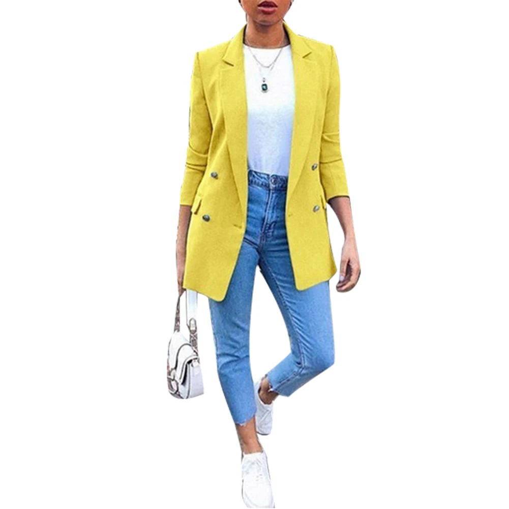 

Women Blazer Casual Long Sleeve Blazers Open Front Office Lady Suit Jacket OL Lapel Coat Cardigan Blazers Formal Blazers