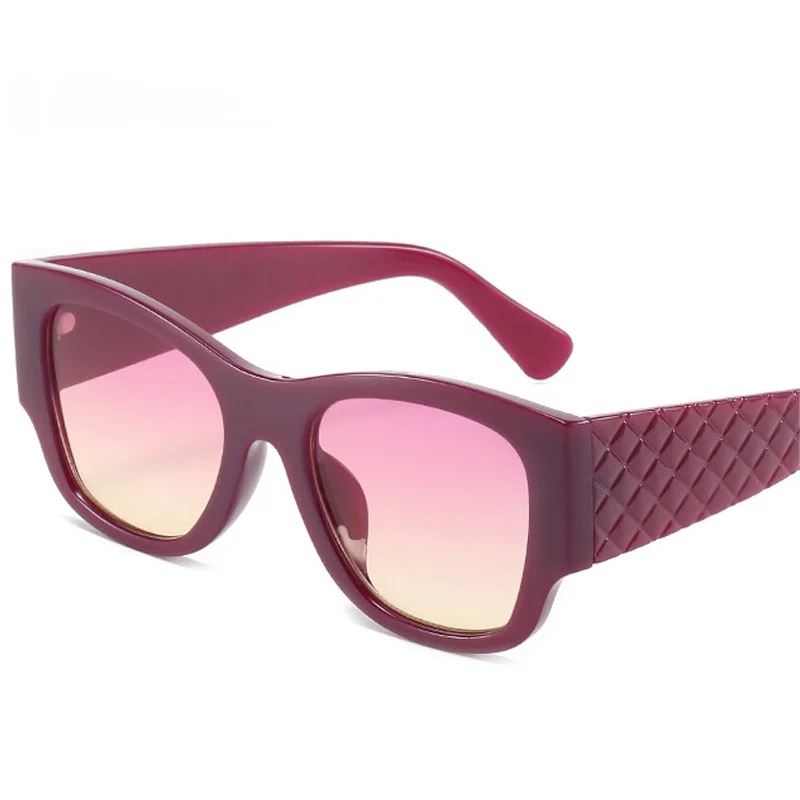 

Fashion Oversized Square Sunglasses Women Vintage Gradient Eyewear Men Grid Wide Legs Cat Eye Sun Glasses Shades UV400 2021