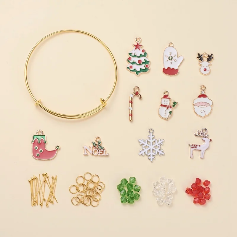 Рождественская тема сделай сам серьги с латунным винным стеклом очаровательные