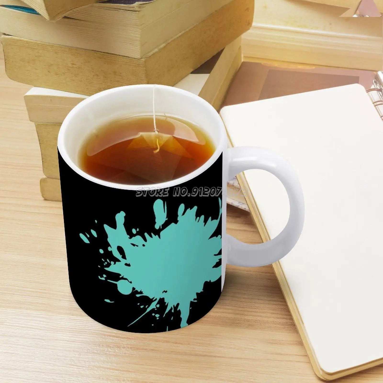 Splash 2 Coffee Mugs Pattern Mug 330ml Milk Water Cup Creative Fathers Day Gifts Color Paint Blob Sho | Дом и сад