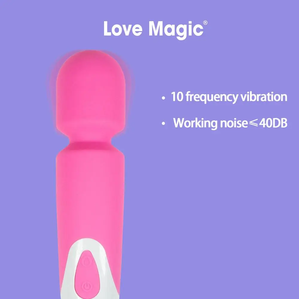 Вибратор массажер для мастурбации Av силиконовый 10-скоростной водонепроницаемый