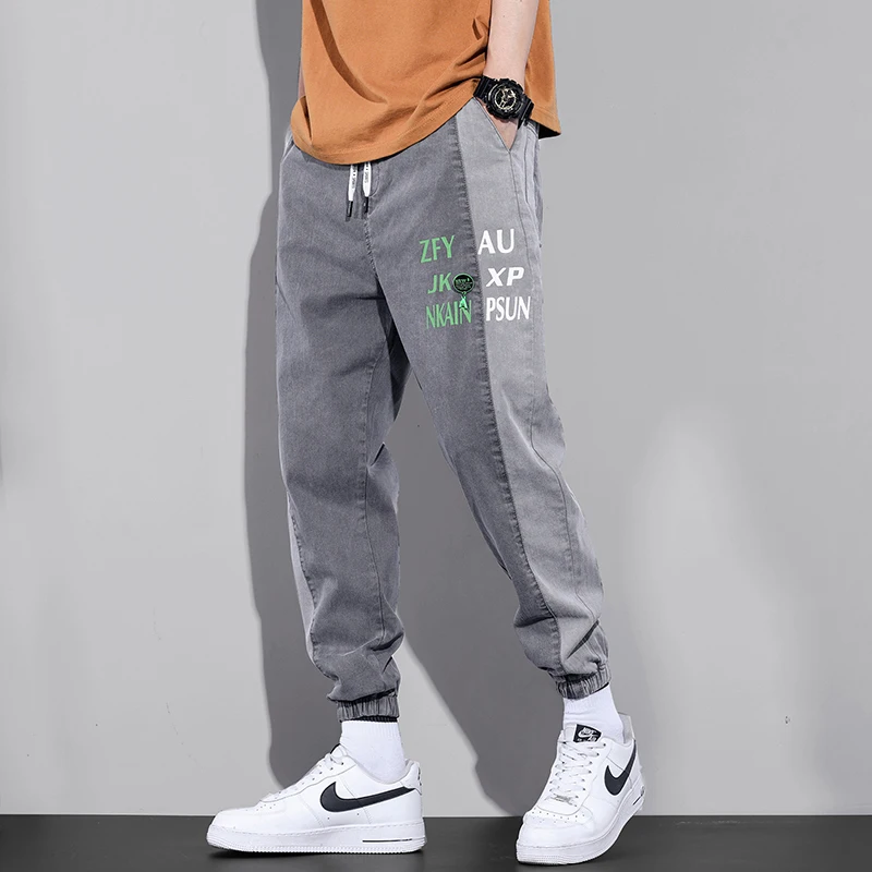 

2021 New Arrival Fashion Jeans Men Casual Harem Pants Spring Autumn Elastic Waist Comfort Loose Trousers Male Washed Denim Pants