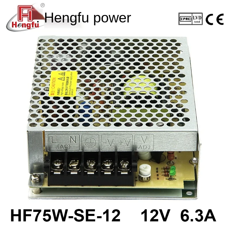 

Производство фабрики, источник питания Hengfu, HF75W-SE-12 DC Dc12v6.3a одноканальный выходной импульсный источник питания, можно настроить