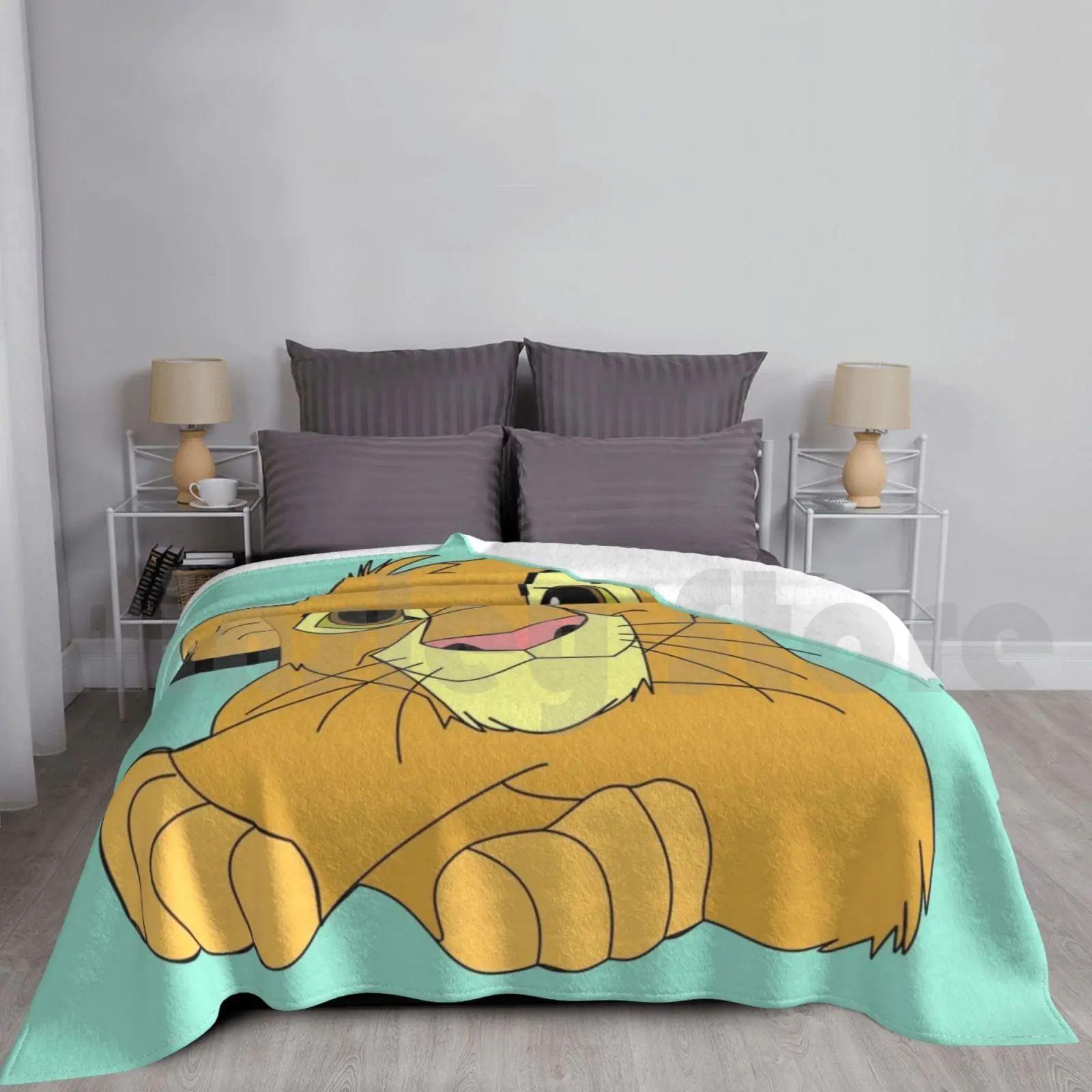Одеяло Simba для дивана кровати путешествий Face Rafiki Shenzi Hyena Lion King Nala сумасшедший вид