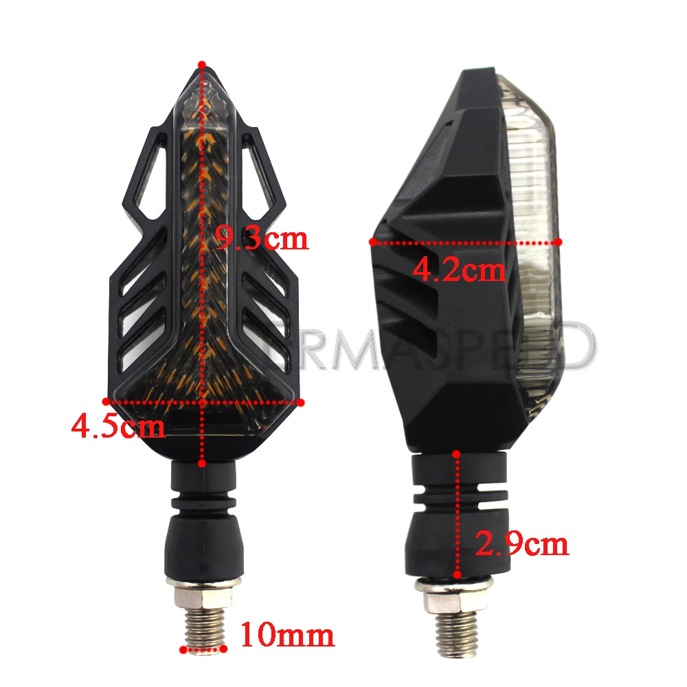 Янтарный мотоциклов мигалка светодиодный последовательного пара Копченый