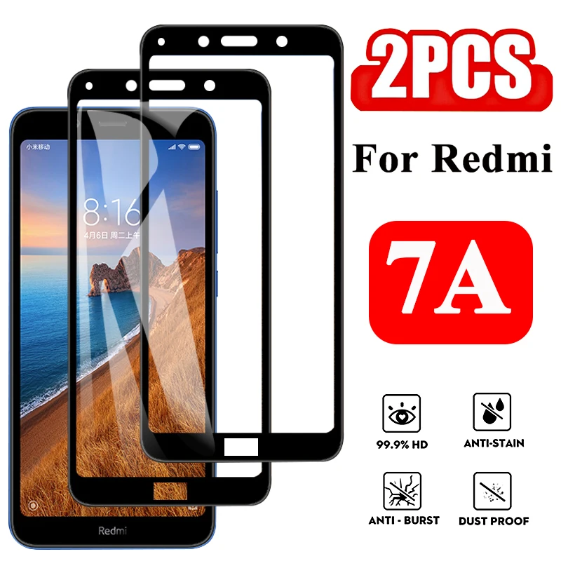 2 шт. Защитное стекло для Xiao mi Red 7A A7 Защитная пленка экрана Redme Re 7 A Xia 7a Xio