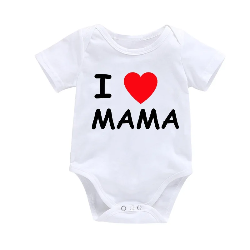 Детский комбинезон с принтом I LOVE MAMA and PAPA |