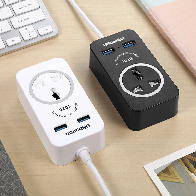Urbantin 1AC розетки 2 USB выхода силовая полоса умная USB быстрая зарядка розетка с ЕС AU Великобритания США адаптер мини Домашняя электроника