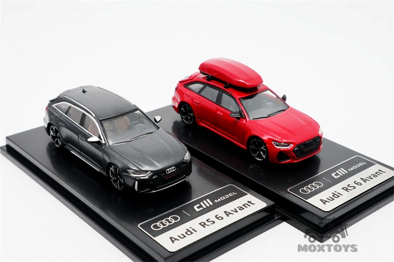 См модель 1:64 RS6 Avant черная/красная литая автомобиля
