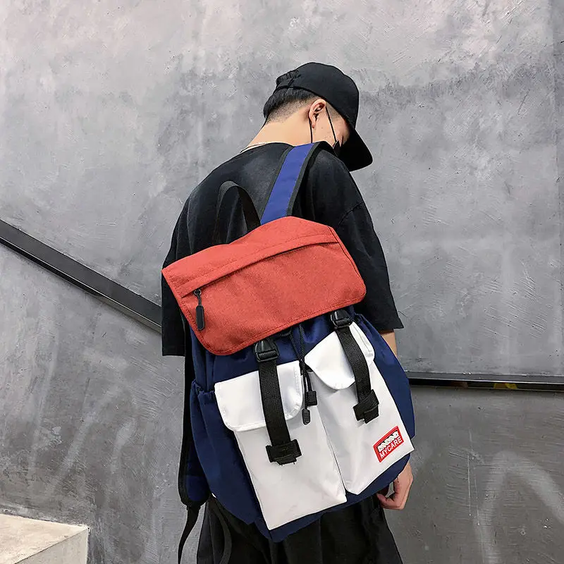 

Модный уличный рюкзак для мужчин и женщин, вместительный школьный ранец для учеников старших классов и компьютеров, подходит для путешеств...