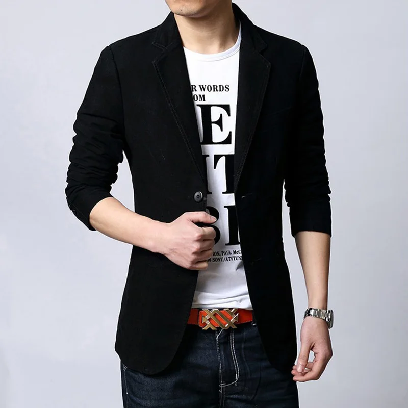 2019 весенне осенний Блейзер пиджак высокого качества однотонный приталенный