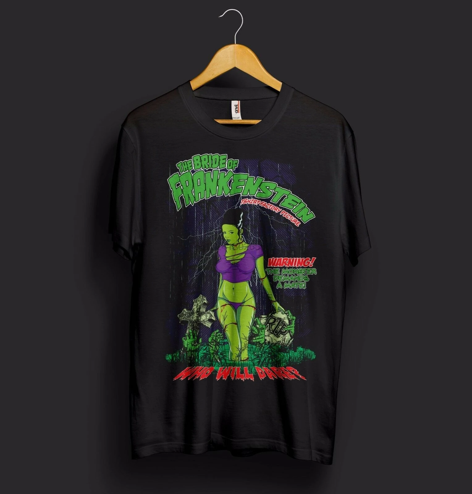 Невеста Франкенштейна футболка Хэллоуин ужас Nosferatu Вампир Монстр|Мужские